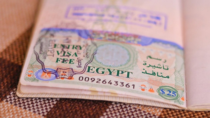 туристическая виза-наклейка в Египет